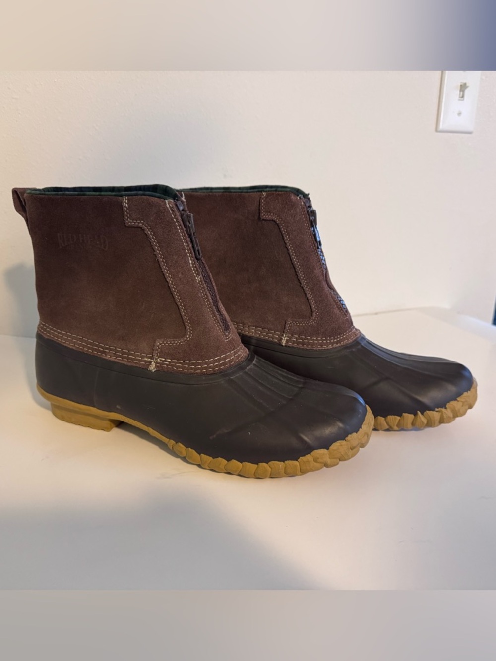 RedHead Rubber Duck Boots Thinsulate Lined Leather Tops Slip Resistant Soles